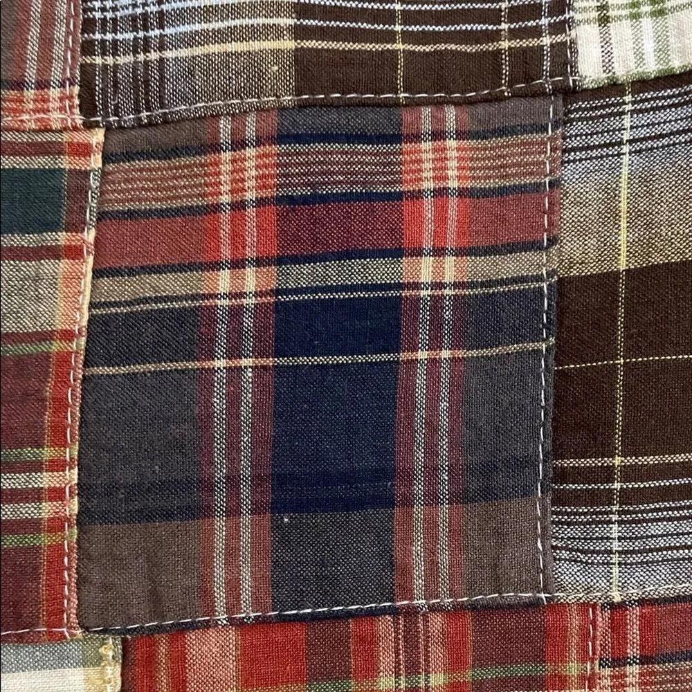 Cambridge Dry Goods VTG Madras Patchwork Plaid Cropped Jacket Womens Size Small - Picture 9 of 12